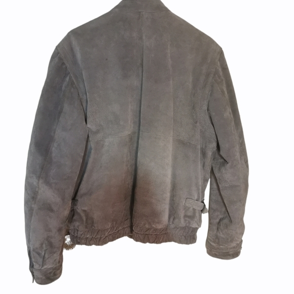 THE Old Mill Grey Leather Jacket - Picture 3 of 5